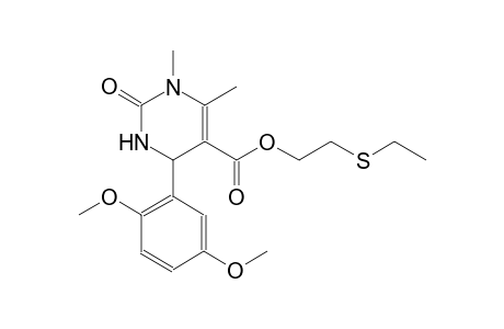 2-(ethylsulfanyl)ethyl 4-(2,5-dimethoxyphenyl)-1,6-dimethyl-2-oxo-1,2,3,4-tetrahydro-5-pyrimidinecarboxylate