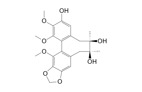Met G [(7S,8S,R-biar)-6,7,8,9-tetrahydro-1,2,14-trimethoxy-12,13-methylenedioxy-7,8-dimethyl-3,7,8-dibebzo[a,c]cyclooctenetriol]