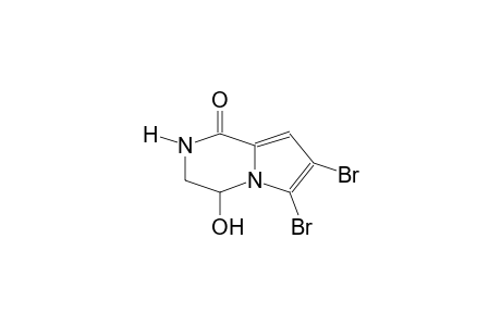 6,7-bis(bromanyl)-4-oxidanyl-3,4-dihydro-2H-pyrrolo[1,2-a]pyrazin-1-one