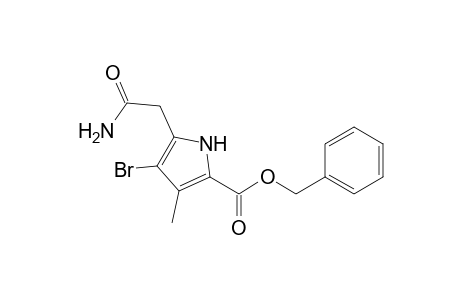 1H-Pyrrole-2-carboxylic acid, 5-(2-amino-2-oxoethyl)-4-bromo-3-methyl-, phenylmethyl ester