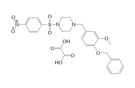 1-(4-(benzyloxy)-3-methoxybenzyl)-4-((4-nitrophenyl)sulfonyl)piperazine oxalate