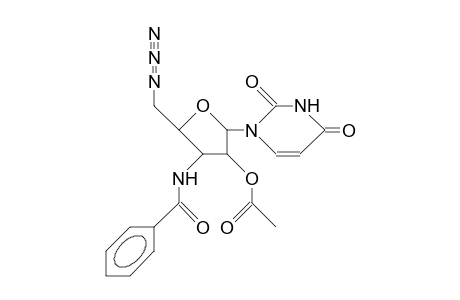 1-(2-O-Acetyl-5-azido-3-benzamido-3,5-dideoxy-B-D-arabinofuranosyl)-uracil