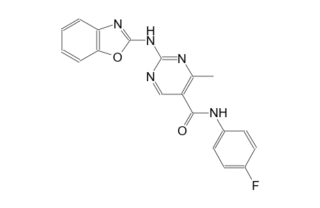 2-(1,3-benzoxazol-2-ylamino)-N-(4-fluorophenyl)-4-methyl-5-pyrimidinecarboxamide