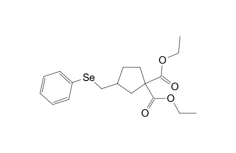 3-[(phenylseleno)methyl]cyclopentane-1,1-dicarboxylic acid diethyl ester