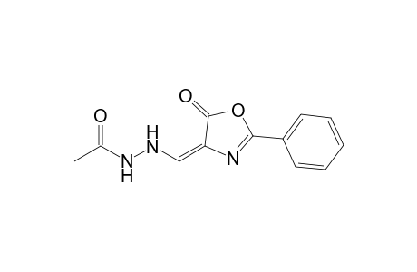 N'-[(E)-(5-keto-2-phenyl-2-oxazolin-4-ylidene)methyl]acetohydrazide