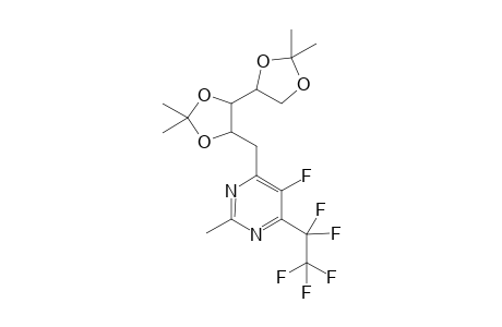 6-(1'-Deoxy-2',3';4',5'-di-O-isopropylidene-D-xylityl)-5-fluoro-2-methyl-4-(perfluoroethyl)pyrimidine