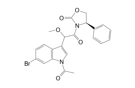 (4"R)-1-Acetyl-6-bromo-3-{1'-methoxy-2'-oxo-2'-(2"-oxo-4"-phenyl-3",1"-oxazolidinyl)ethyl}indole
