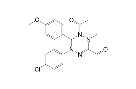 1,2,4,5-Tetrazine, 1,2,3,4-tetrahydro-2,6-diacetyl-4-(4-chlorophenyl)-3-(4-methoxyphenyl)-1-methyl-