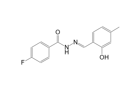 4-fluoro-N'-[(E)-(2-hydroxy-4-methylphenyl)methylidene]benzohydrazide