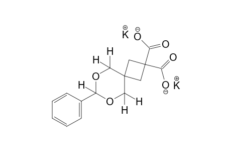 7-phenyl-6,8-dioxaspiro[3.5]nonane-2,2-dicarboxylic acid, dipotassium salt