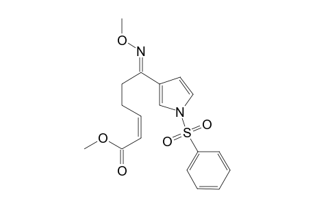 Methyl 6-methoxyimino-6-[1-(phenylsulfonyl)-(1H)-pyrrol-2-yl)-2-hexenoate isomer