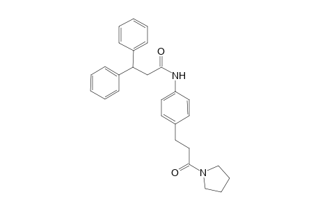 Benzenepropanamide, N-[4-[3-oxo-3-(1-pyrrolidinyl)propyl]phenyl]-.beta.-phenyl-