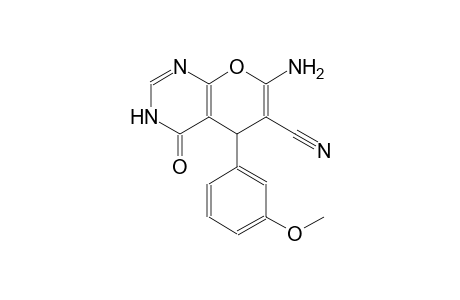 4H-pyrano[2,3-d]pyrimidine-6-carbonitrile, 7-amino-3,5-dihydro-5-(3-methoxyphenyl)-4-oxo-
