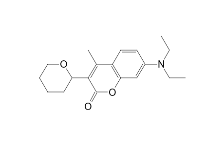 7-(diethylamino)-4-methyl-3-(2-oxanyl)-1-benzopyran-2-one
