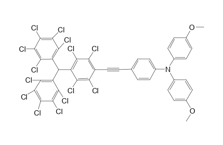 1-[bis(p-Methoxyphenyl)aminophenyl]-2-{[p'-(bis<pentachlorophenyl)methyl]-tetrachlorophenyl}-acetylene