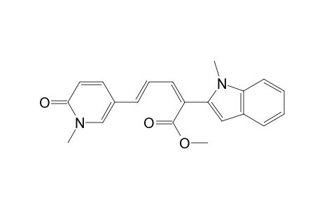 Methyl 2-(1-methyl-2-indolyl)-5-(1-methyl-2-oxo-1,2-dihydro-5-pyridyl)-2,4-pentadienoate