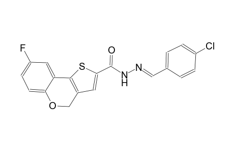 N'-[(E)-(4-chlorophenyl)methylidene]-8-fluoro-4H-thieno[3,2-c]chromene-2-carbohydrazide