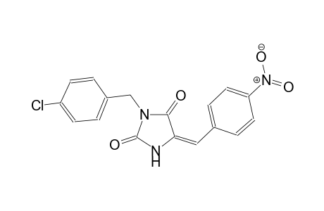 (5E)-3-(4-chlorobenzyl)-5-(4-nitrobenzylidene)-2,4-imidazolidinedione