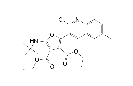 Diethyl 2-(tert-butylamino)-5-(2-chloro-6-methylquinolin-3-yl)furan-3,4-dicarboxylate