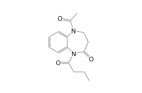 2H-1,5-benzodiazepin-2-one, 5-acetyl-1,3,4,5-tetrahydro-1-(1-oxobutyl)-