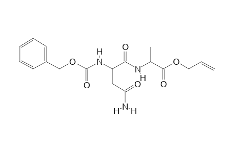 2-[[4-amino-2-(benzyloxycarbonylamino)-4-keto-butanoyl]amino]propionic acid allyl ester