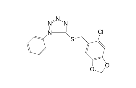 5-{[(6-chloro-1,3-benzodioxol-5-yl)methyl]sulfanyl}-1-phenyl-1H-tetraazole