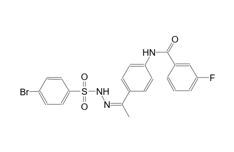 N-(4-{(1Z)-N-[(4-bromophenyl)sulfonyl]ethanehydrazonoyl}phenyl)-3-fluorobenzamide