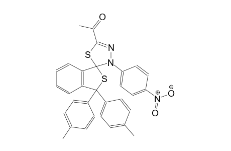 1-(3'-(4-nitrophenyl)-3,3-di-p-tolyl-3H,3'H-spiro[benzo[c]thiophene-1,2'-[1,3,4]thiadiazol]-5'-yl)ethanone