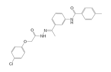 N-(3-{(1E)-N-[(4-chlorophenoxy)acetyl]ethanehydrazonoyl}phenyl)-4-methylbenzamide