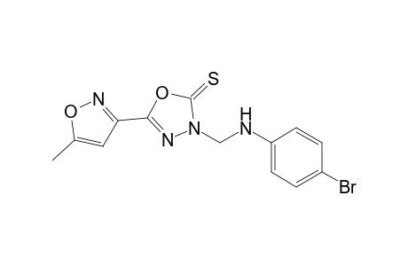 3-(4-Bromophenylamino)methyl-5-(5-methylisoxazol-3-yl)-2-thioxo-1,3,4-oxadiazole