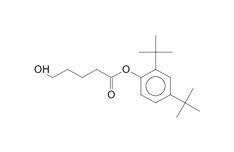 Pentanoic acid, 5-hydroxy-, 2,4-di-t-butylphenyl esters