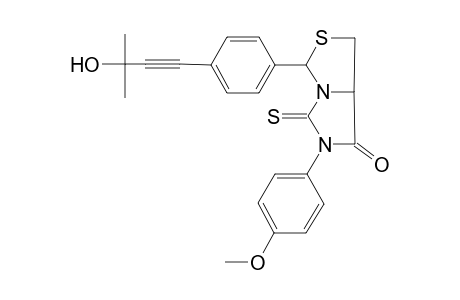 3-[4-(3-hydroxy-3-methyl-but-1-ynyl)phenyl]-6-(4-methoxyphenyl)-5-thioxo-3,7a-dihydro-1H-imidazo[1,5-c]thiazol-7-one