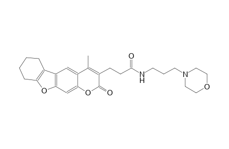 2H-benzofuro[3,2-g][1]benzopyran-3-propanamide, 6,7,8,9-tetrahydro-4-methyl-N-[3-(4-morpholinyl)propyl]-2-oxo-