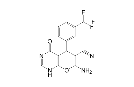 4H-Pyrano[2,3-d]pyrimidine-6-carbonitrile, 7-amino-1,5-dihydro-4-oxo-5-[3-(trifluoromethyl)phenyl]-