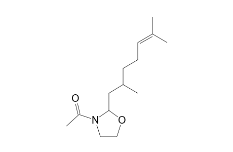 TRANS-3-ACETYL-2-(2',6'-DIMETHYL-5'-HEPTENYL)-OXAZOLIDINE;(DIASTEREOMER-A)