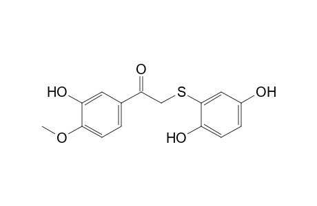 1-(3-Hydroxy-4-methoxyphenyl)-2-(2,5-dihydroxyphenylthio)ethanone