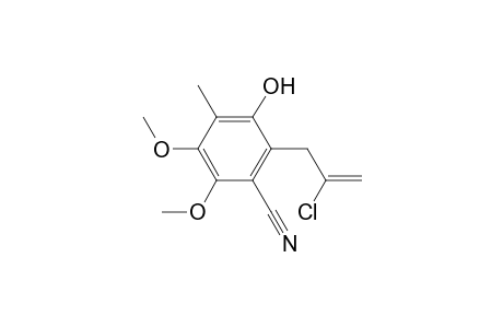 6-(2-chloroallyl)-2,3-dimethoxy-5-hydroxy-4-methylbenzonitrile