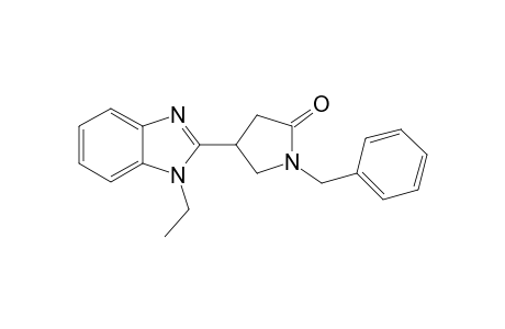 2-Pyrrolidinone, 4-(1-ethyl-1H-1,3-benzimidazol-2-yl)-1-(phenylmethyl)-