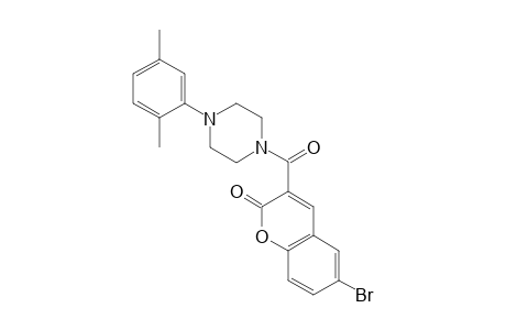 6-Bromanyl-3-[4-(2,5-dimethylphenyl)piperazin-1-yl]carbonyl-chromen-2-one