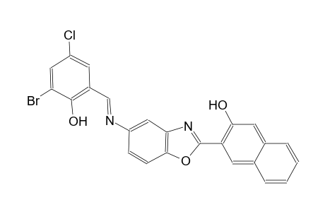 2-naphthalenol, 3-[5-[[(E)-(3-bromo-5-chloro-2-hydroxyphenyl)methylidene]amino]-2-benzoxazolyl]-