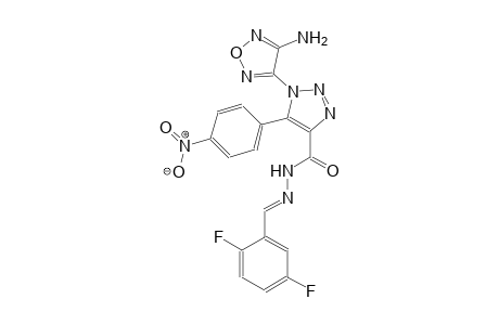 1-(4-amino-1,2,5-oxadiazol-3-yl)-N'-[(E)-(2,5-difluorophenyl)methylidene]-5-(4-nitrophenyl)-1H-1,2,3-triazole-4-carbohydrazide