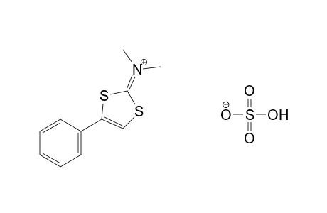 dimethyl(4-phenyl-1,3-dithiol-2-ylidene)ammonium hydrogen sulfate