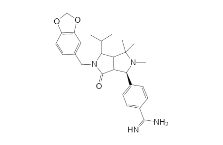 4-[5'-(1'',3''-Benzodioxol-5''-yl)methyl]-4'-isopropyl-2',2',3'-trimethyl-6'-oxo-perhydropyrrolo[3,4-c]pyrrol-1'-yl}benzamidine
