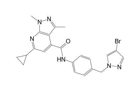 N-{4-[(4-bromo-1H-pyrazol-1-yl)methyl]phenyl}-6-cyclopropyl-1,3-dimethyl-1H-pyrazolo[3,4-b]pyridine-4-carboxamide