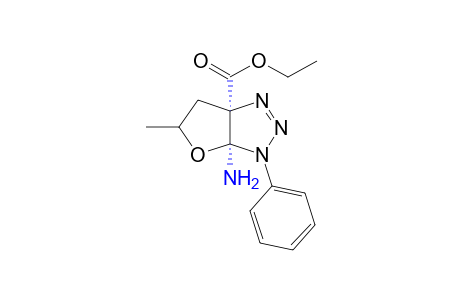 6a-amino-5-methyl-1-phenyl-3a,4,5,6a-tetrahydro-1H-furo[2,3-d]triazole-3a-carboxylic acid, ethyl ester