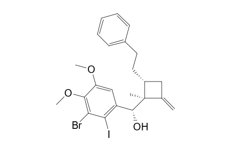 (S*,1'S*,4'R*)-(3-Bromo-2-iodo-4,5-dimethoxyphenyl)(1'-methyl-2'-methylene-4'-phenethylcyclobutyl)methanol