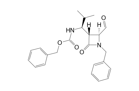(phenylmethyl) N-[(1S)-1-[(2S,3R)-2-methanoyl-4-oxidanylidene-1-(phenylmethyl)azetidin-3-yl]-2-methyl-propyl]carbamate