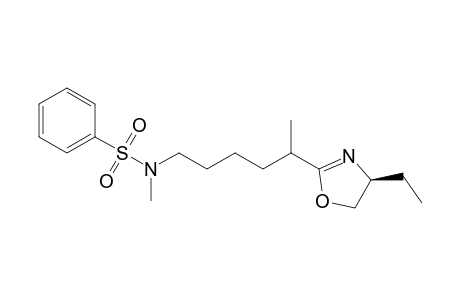 (S)-4-Ethyl-2-[1-methyl-5-(N-methyl-N-phenylsulfonylamino)pentyl]-4,5-dihydrooxazoline
