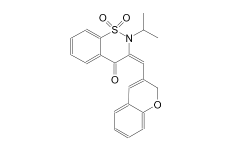 4H-1,2-benzothiazin-4-one, 3-(2H-1-benzopyran-3-ylmethylene)-2,3-dihydro-2-(1-methylethyl)-, 1,1-dioxide, (3E)-