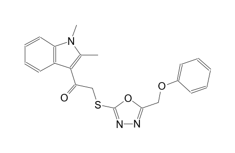 ethanone, 1-(1,2-dimethyl-1H-indol-3-yl)-2-[[5-(phenoxymethyl)-1,3,4-oxadiazol-2-yl]thio]-